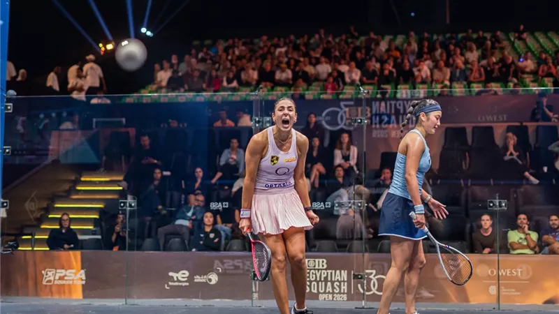 نجمة وادى دجلة هانيا الحمامى تتأهل إلى نصف نهائي بطولة CIB Egyptian Squash Open 2026