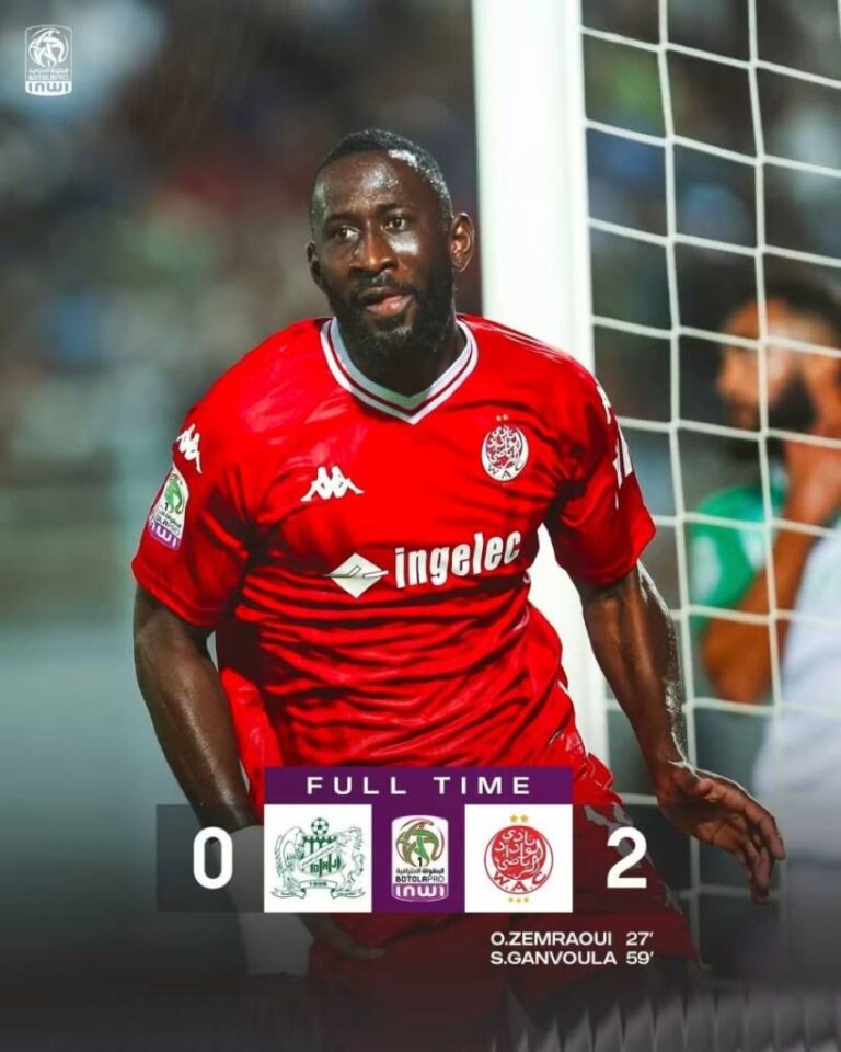 الدوري المغربي: الوداد يفوز على الدفاع الحسني بثنائية