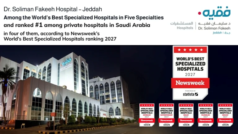 Dr. Soliman Fakeeh Hospital – Jeddah ranks among world’s best in five specialties, leads Saudi private hospitals in four