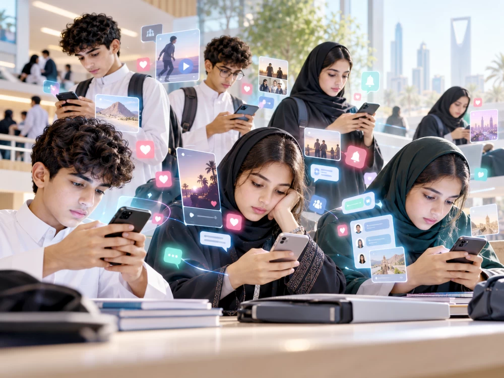 ثلث المراهقين يفرطون في استخدام التواصل.. «سناب شات» يتصدر