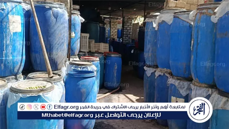 ضبط 12 مصنعًا لتخليل الزيتون دون ترخيص تصرف مخلفاتها في بحر فيديمين بالفيوم