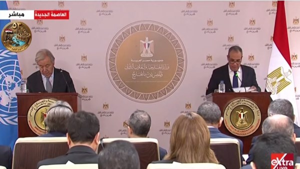 جوتيريش: لا سلام في الشرق الأوسط دون حل الدولتين.. وأطالب برفع القيود عن مساعدات غزة
