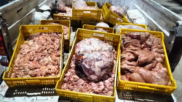 ضبط طن و190 كيلو لحوم فاسدة و1100 كيلو دواجن غير صالحة للاستهلاك الآدمي بالفيوم