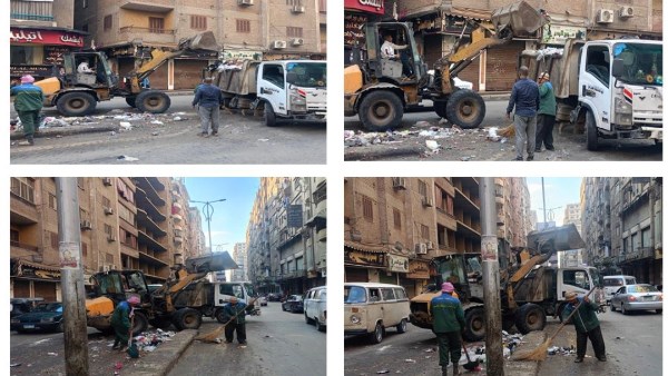 حملات مكثفة لرفع كفاءة النظافة ببولاق الدكرور