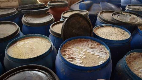 مصادرة طن و650 كيلو مخللات مجهولة المصدر في حملة بالغربية