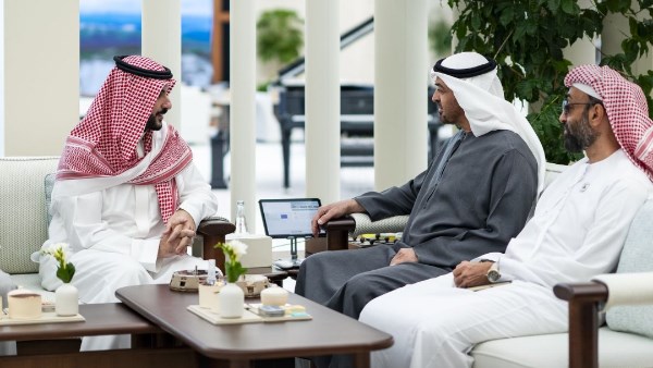 وزير الدفاع السعودي يبحث مع رئيس الإمارات تطورات الأوضاع في المنطقة