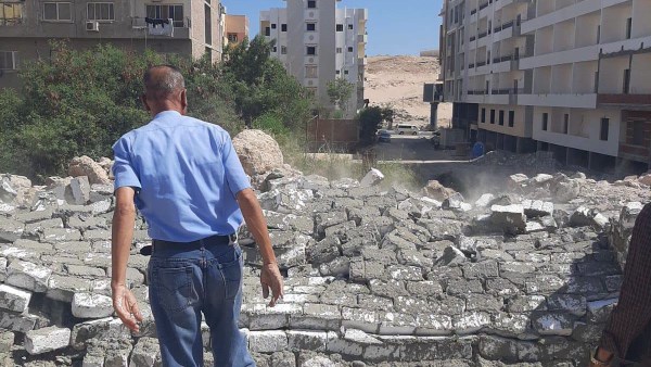 إزالة تعدٍ على أرض أملاك الدولة بمساحة 600 متر في الغردقة