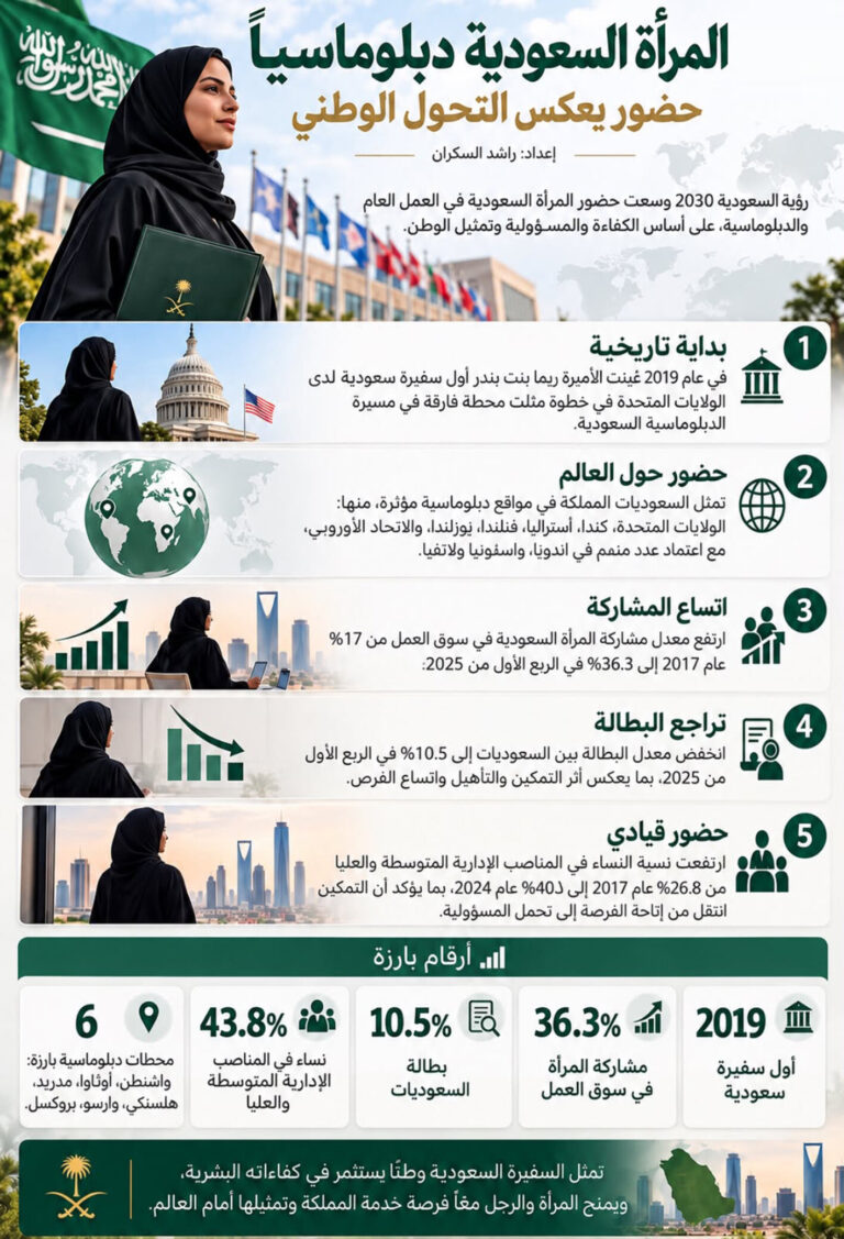 المرأة السعودية.. حضور دبلوماسي يعكس التحول الوطني
