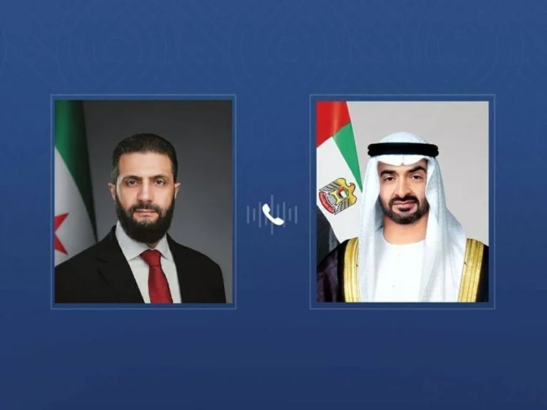 محمد بن زايد والرئيس السوري يبحثان التطورات الإقليمية