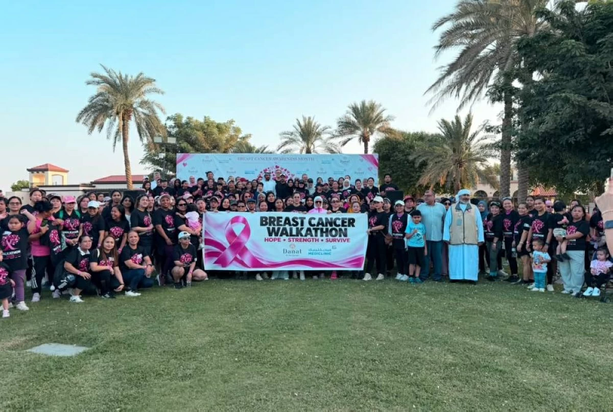 «مسيرة وردية» في العين للتوعية بالسرطان