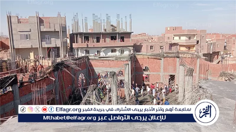 إصابة 3 عمال إثر سقوط سقف مسجد التقوى بقرية دار السلام في طامية بالفيوم
