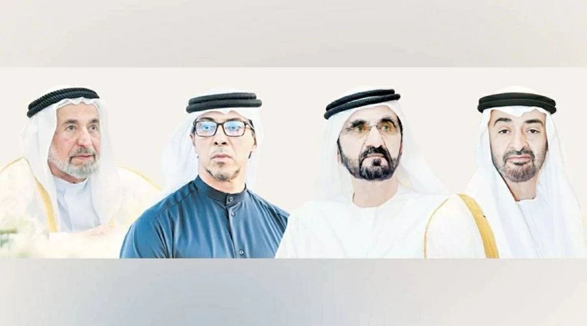 رئيس الدولة ونائباه  وسلطان والحكام يعزون ملك الأردن