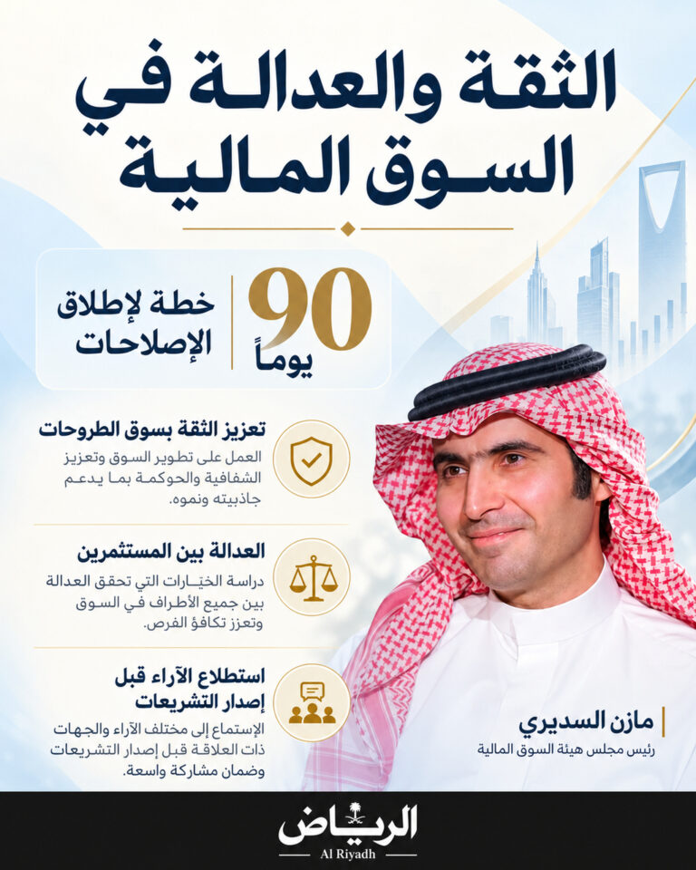 السديري: استعادة الثقة بسوق الطروحات وتعزيز العدالة بين المستثمرين