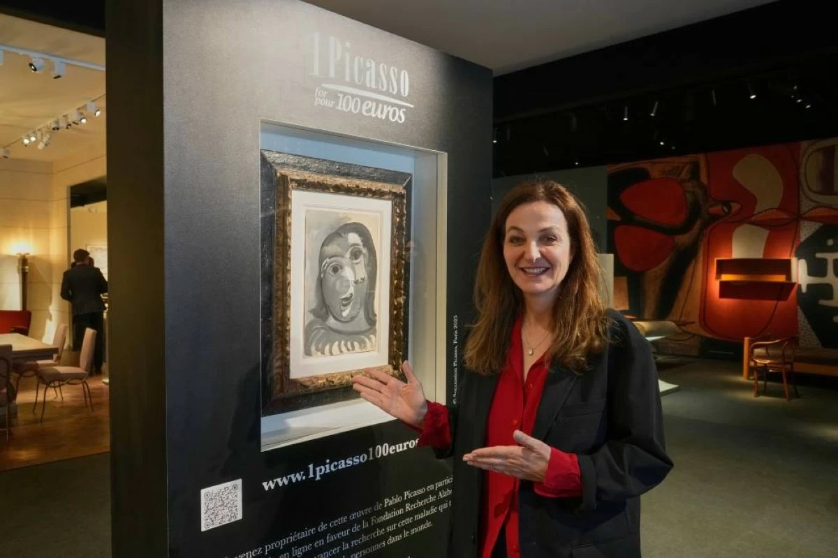 A raffle offers a Picasso portrait for 100 euros to fund Alzheimer’s research