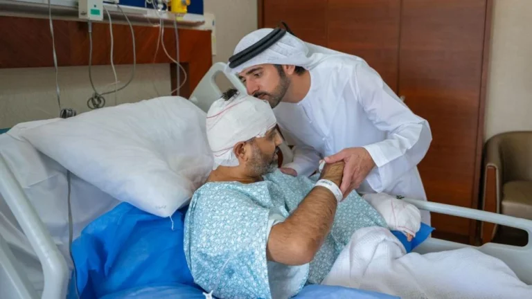 Hamdan bin Mohammed visits flydubai pilot, praises his courage and responsibility