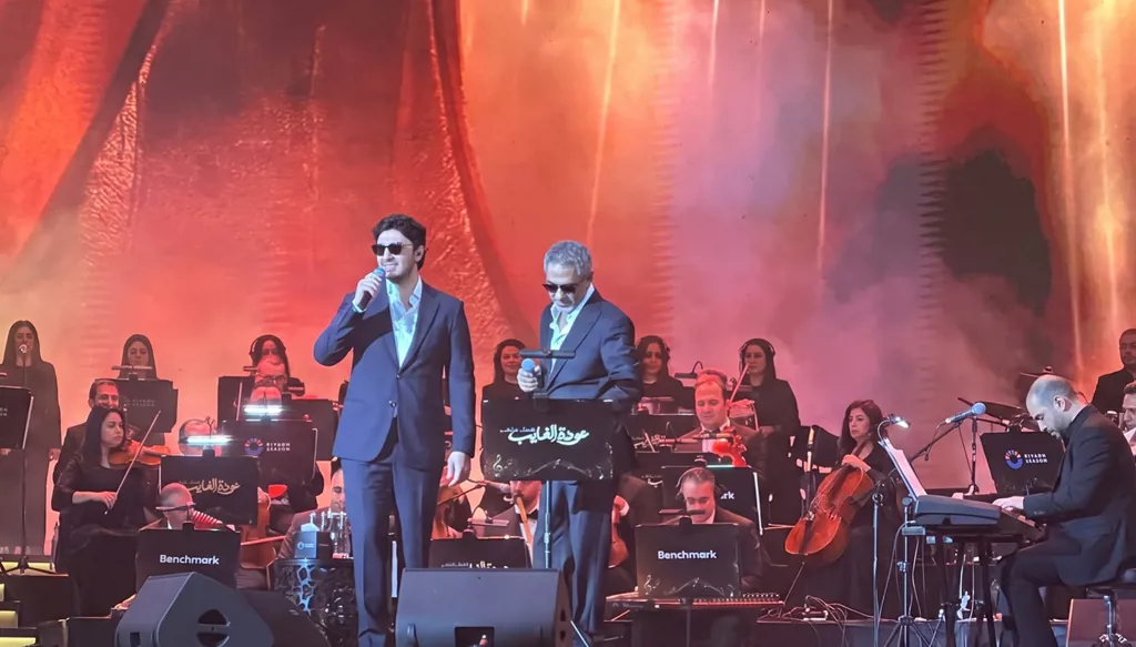 ديو نوال ومحمد شاكر يتوجان عودة فضل شاكر التاريخية في الرياض