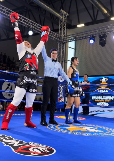 Fatima Hassan, the first Lebanese woman to become double muay thai world champion