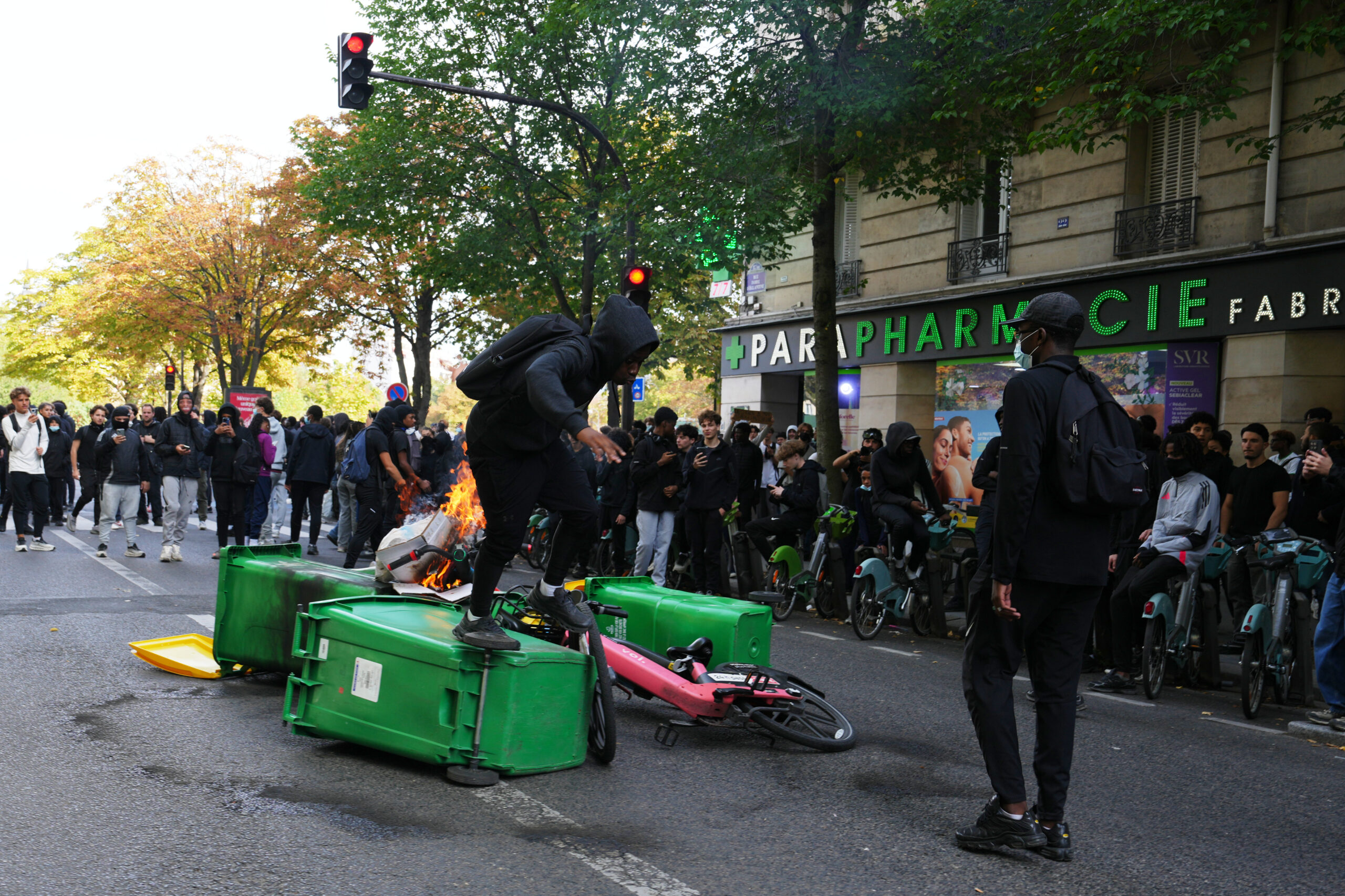Paris police chief says student protest movement out of control, urges peaceful action