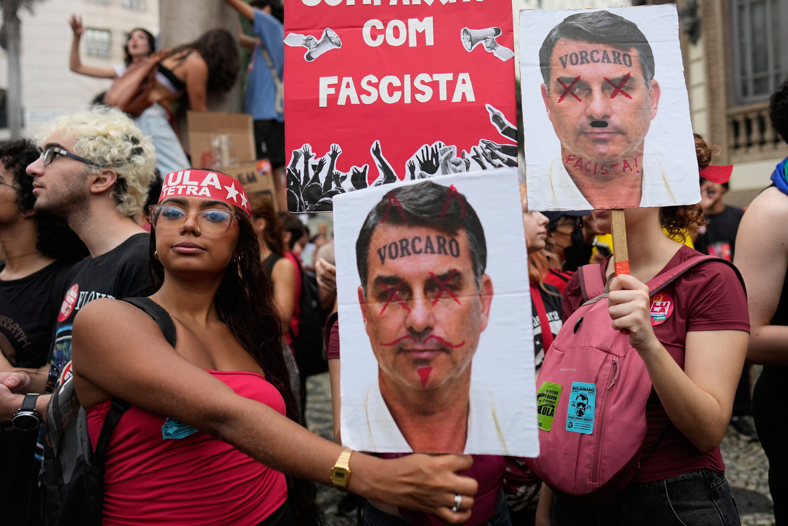 Thousands march fearing return of a Bolsonaro presidency in Brazil