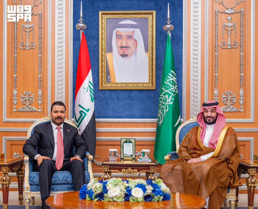 ولي العهد يستقبل رئيس وزراء العراق ويبحثان التطورات الإقليمية والتعاون الأمني